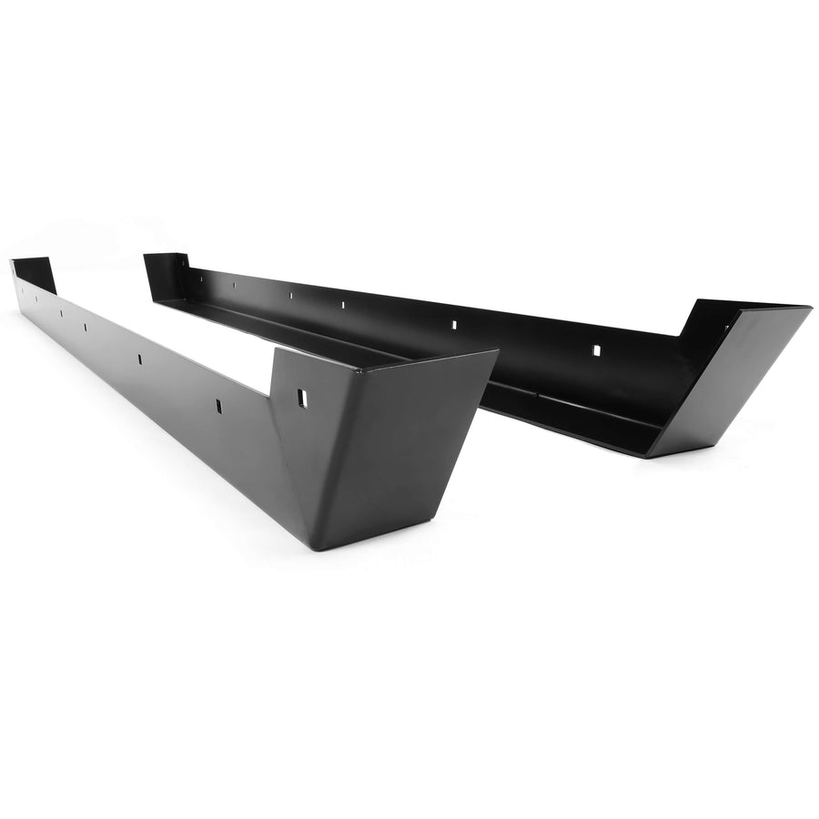 YIKATOO® 2PCS Black Steel Rock Sliders Rock Panel Fit Hmmwv M998 M1038 Powder Coated -junior