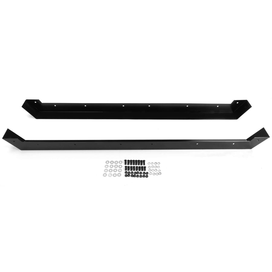 YIKATOO® 2PCS Black Steel Rock Sliders Rock Panel Fit Hmmwv M998 M1038 Powder Coated -junior