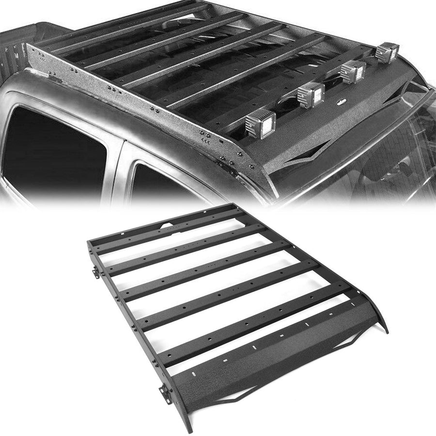 YIKATOO® Top Roof Rack Cargo Basket Compatible with 2005-2015 2/3 Gen Toyota Tacoma Double Cab Models -junior