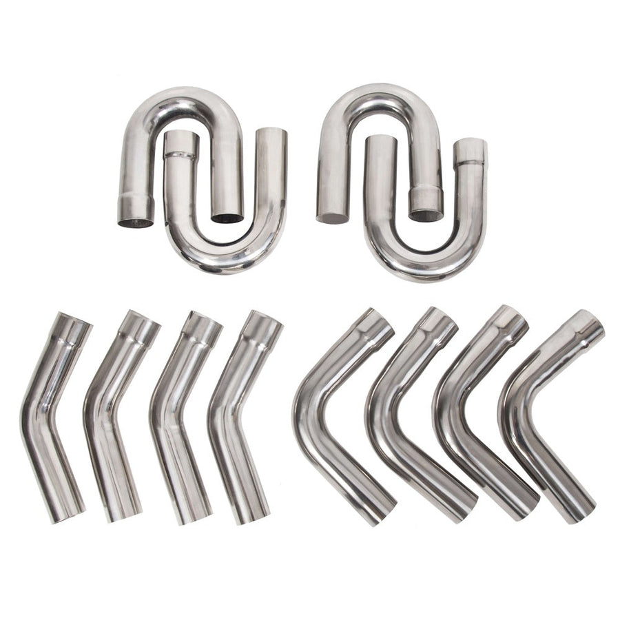 YIKATOO®  Universal 2.5 Inches Custom Stainless Exhaust Tubing Mandrel Pipe Straight U-Bend Kit-junior