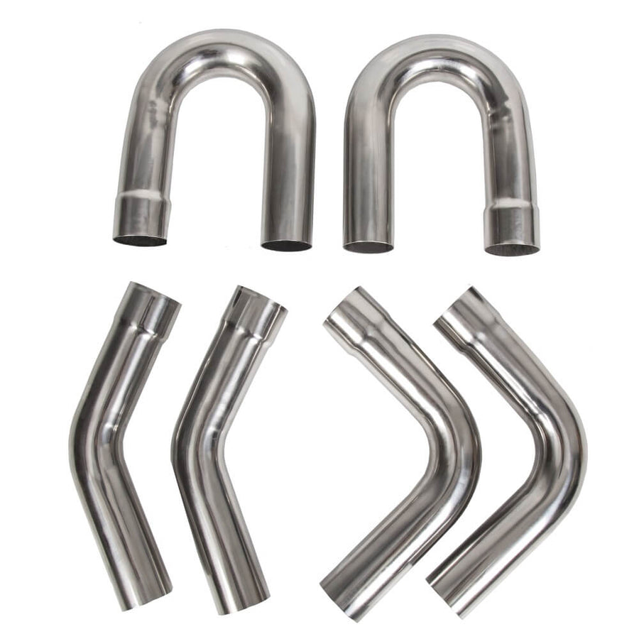 YIKATOO® 2.5 Inches Stainless Steel DIY Custom Mandrel Exhaust Pipe Straight & Bend Kit-junior