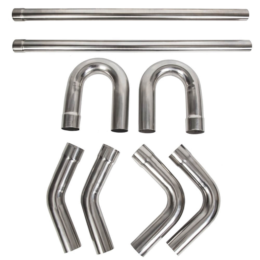 YIKATOO® 2.5 Inches Stainless Steel DIY Custom Mandrel Exhaust Pipe Straight & Bend Kit-junior