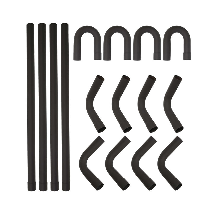 YIKATOO® 16PCS 2.25 InchesOD DIY CUSTOM EXHAUST TUBING MANDREL BEND PIPE STRAIGHT & U-BEND KIT-junior