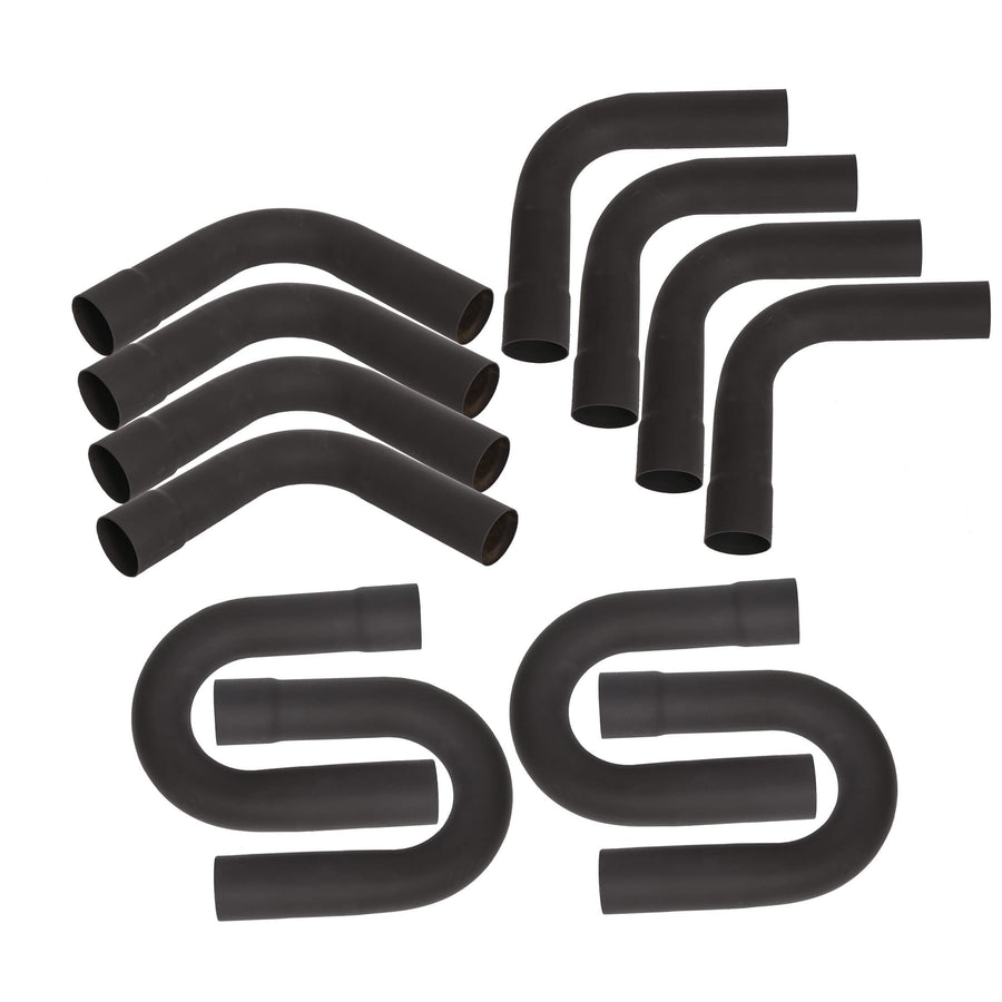 YIKATOO® 16PCS 2.25 InchesOD DIY CUSTOM EXHAUST TUBING MANDREL BEND PIPE STRAIGHT & U-BEND KIT-junior