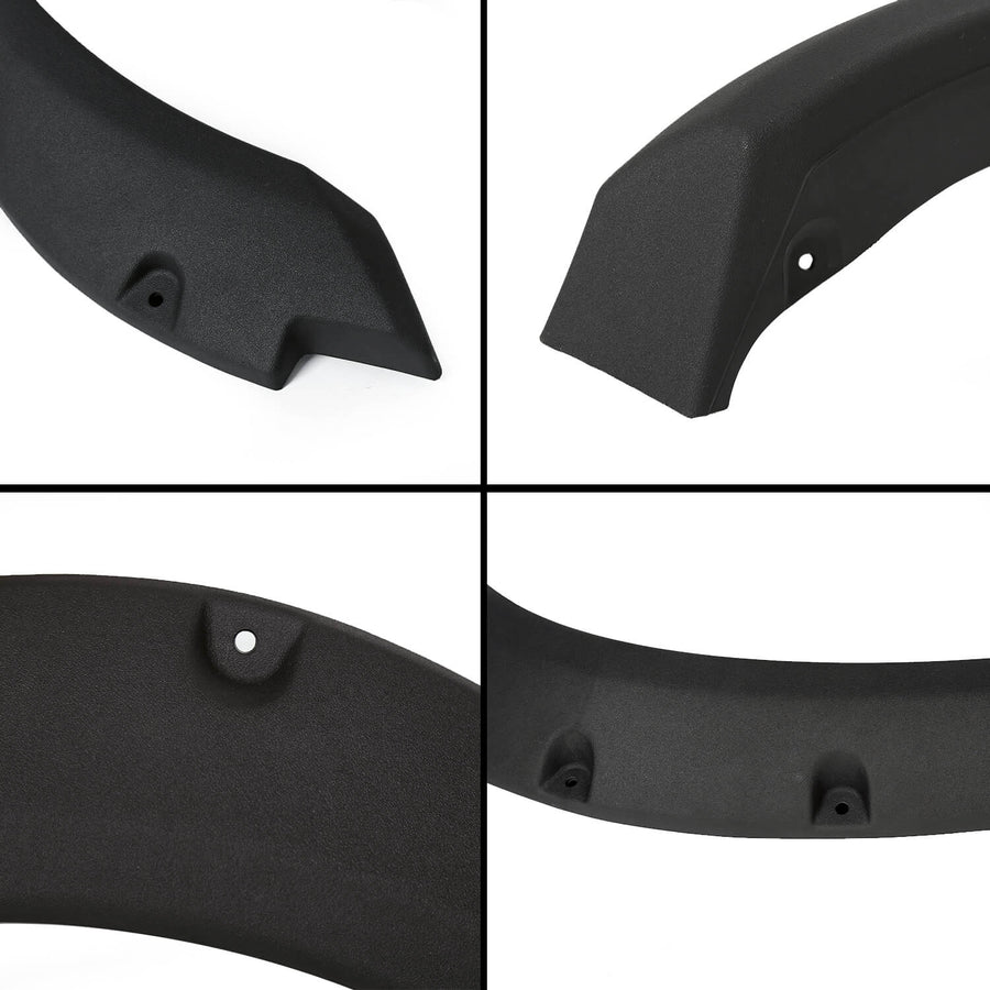 YIKATOO® Black Fender Flares Cover Wheel Cover Protector Compatible with 2009-2018 Ram 1500 Pocket Rivet Style Bolt On 4Pc -junior