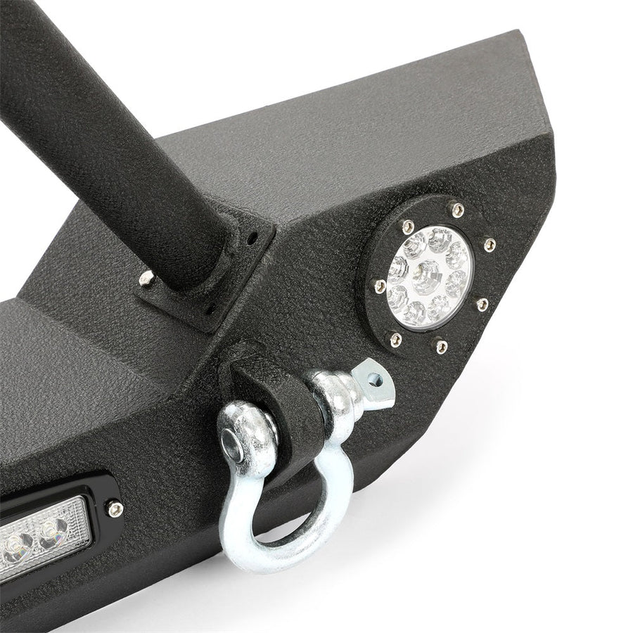 YIKATOO® Front Bumper for 2007-2018 Jeep Wrangler JK,with LED Lights -  junior