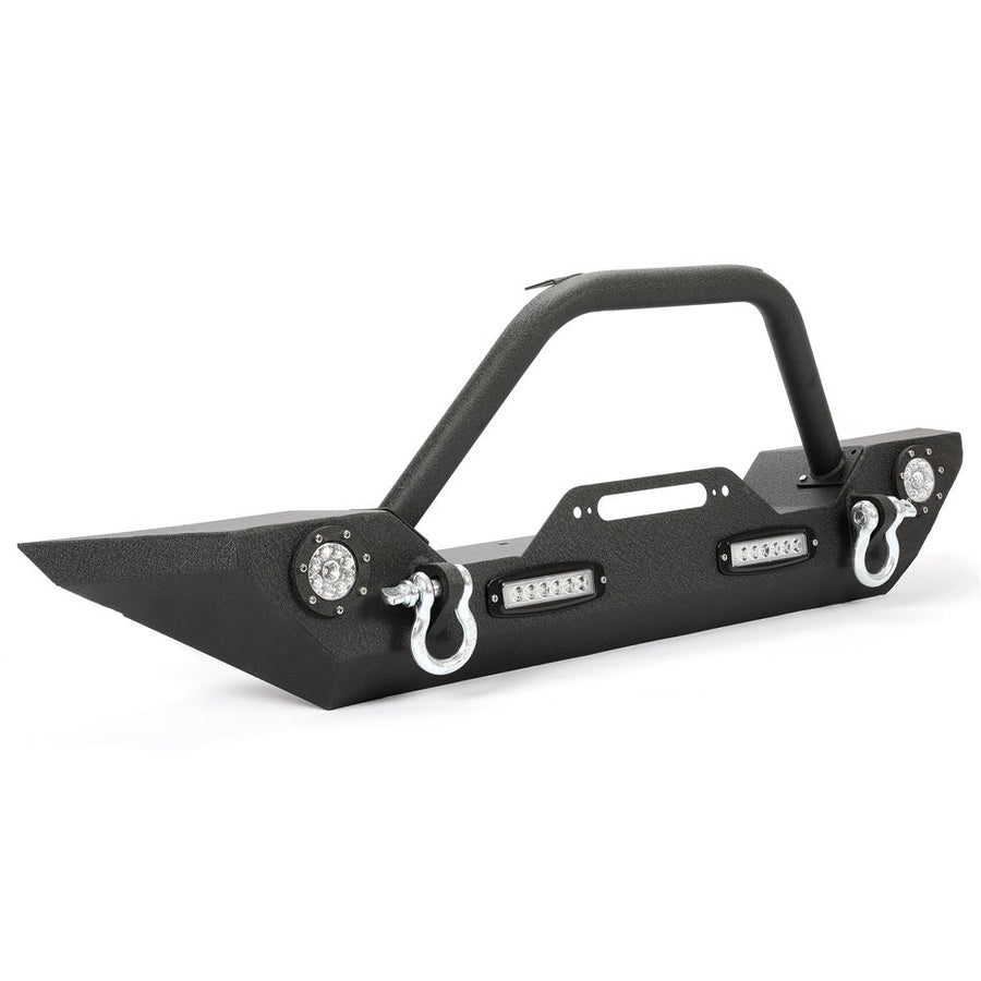 YIKATOO® Front Bumper for 2007-2018 Jeep Wrangler JK,with LED Lights -  junior