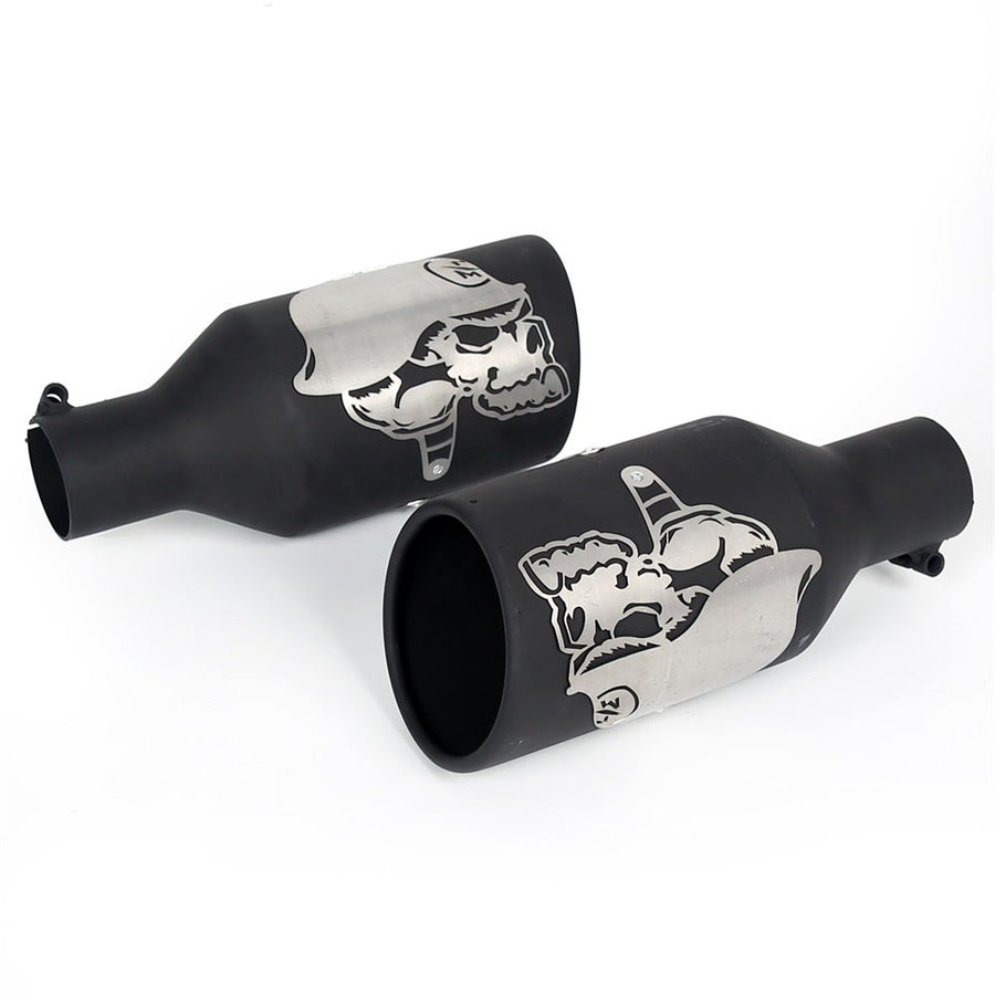 YIKATOO®  Flat Black Dual CatBack Exhaust Muffler System for 2007-2017 Jeep Wrangler  2/4DR-junior