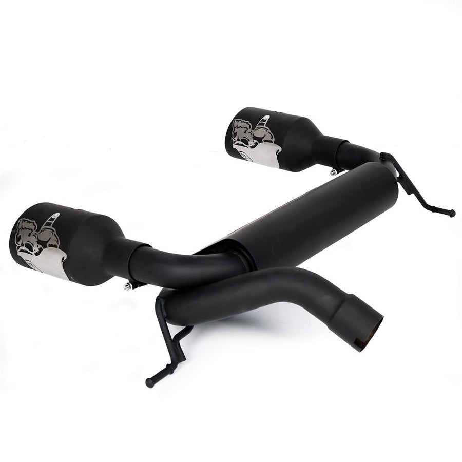 YIKATOO®  Flat Black Dual CatBack Exhaust Muffler System for 2007-2017 Jeep Wrangler  2/4DR-junior