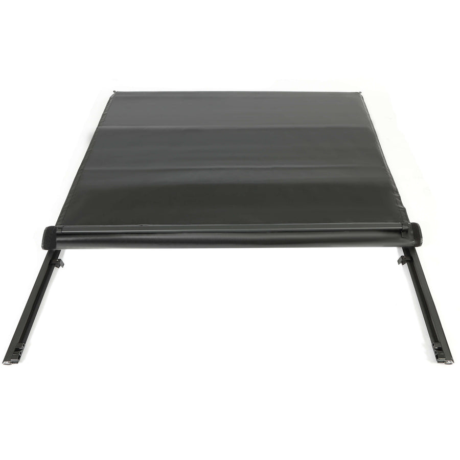 YIKATOO® Roll-up Soft Truck Tonneau Cover Compatible with 2007-2014 GMC Sierra/Chevy Silverado 1500/2500HD/3500HD  with 6.5' Bed Black Sailcloth Fold -junior