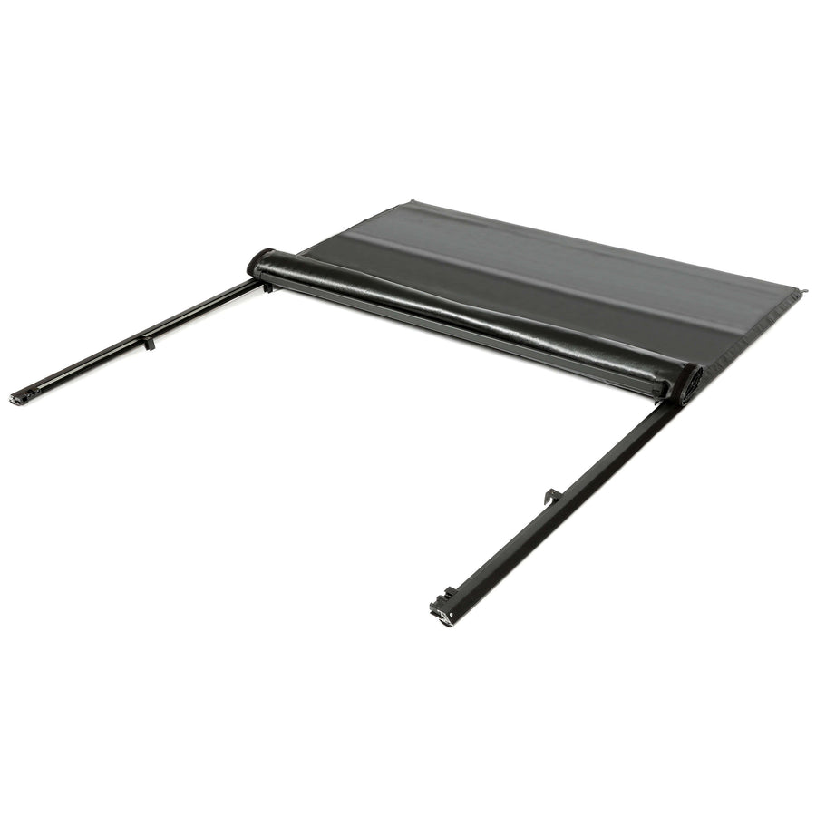 YIKATOO® Roll-up Soft Truck Tonneau Cover Compatible with 2007-2014 GMC Sierra/Chevy Silverado 1500/2500HD/3500HD  with 6.5' Bed Black Sailcloth Fold -junior