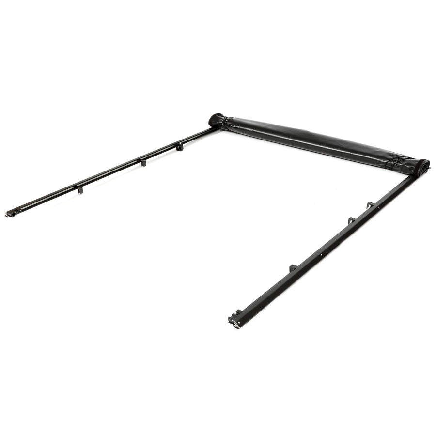 YIKATOO® Roll-up Soft Truck Tonneau Cover Compatible with 2007-2014 GMC Sierra/Chevy Silverado 1500/2500HD/3500HD  with 6.5' Bed Black Sailcloth Fold -junior