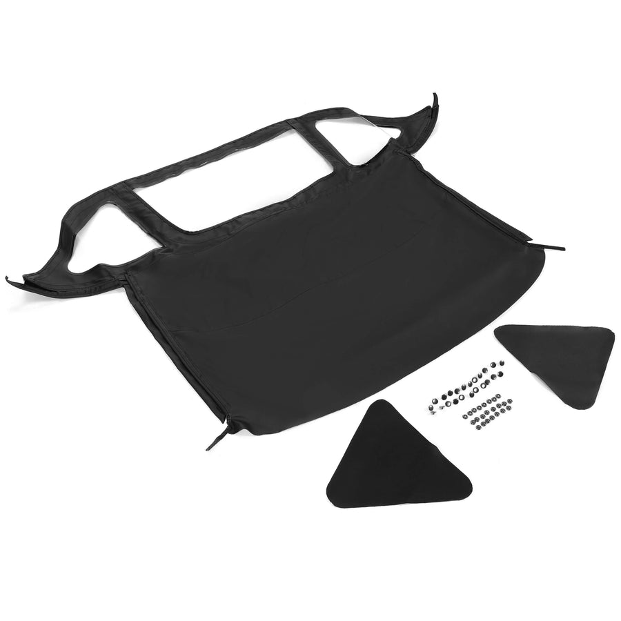 YIKATOO® Black Convertible Soft Top & Plastic Windows For 71-81 Triumph Spitfire Mark -junior
