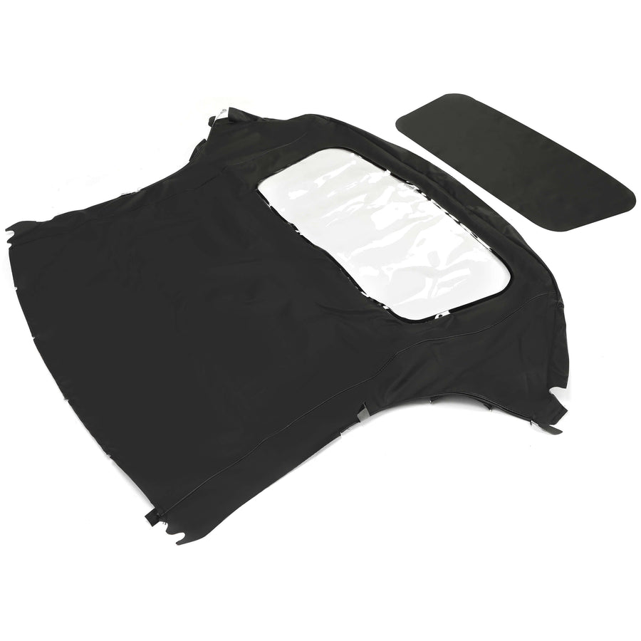YIKATOO® Soft Top Replacement & Plastic window Black&Clear For 1997-2002 Porsche Boxster S -junior