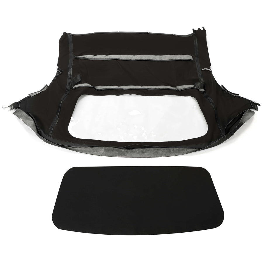 YIKATOO® Soft Top Replacement & Plastic window Black&Clear For 1997-2002 Porsche Boxster S -junior