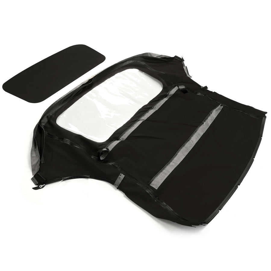 YIKATOO® Soft Top Replacement & Plastic window Black&Clear For 1997-2002 Porsche Boxster S -junior