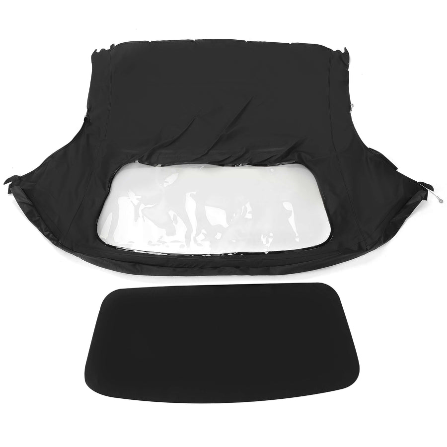 YIKATOO® Soft Top Replacement & Plastic window Black&Clear For 1997-2002 Porsche Boxster S -junior