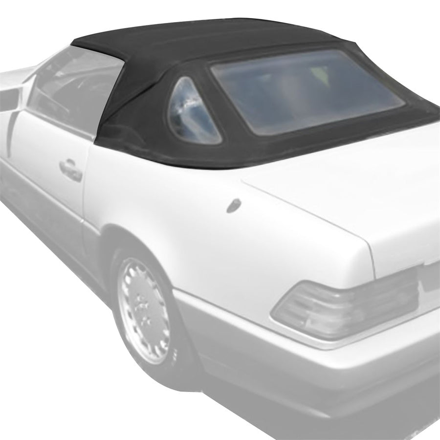 YIKATOO® Convertible Top Soft Roof Compatible with Mercedes-Benz 1990-2002 SL Series (R129) Black Canvas, Clear Plastic Window -junior