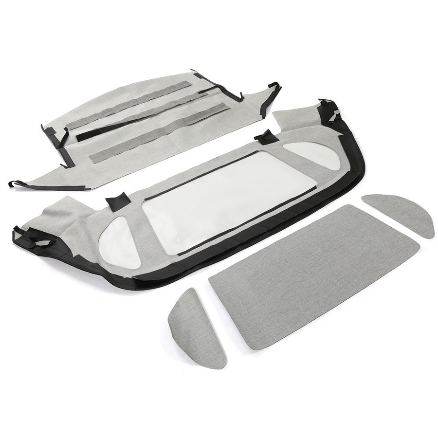 YIKATOO® Convertible Top Soft Roof Compatible with Mercedes-Benz 1990-2002 SL Series (R129) Black Canvas, Clear Plastic Window -junior