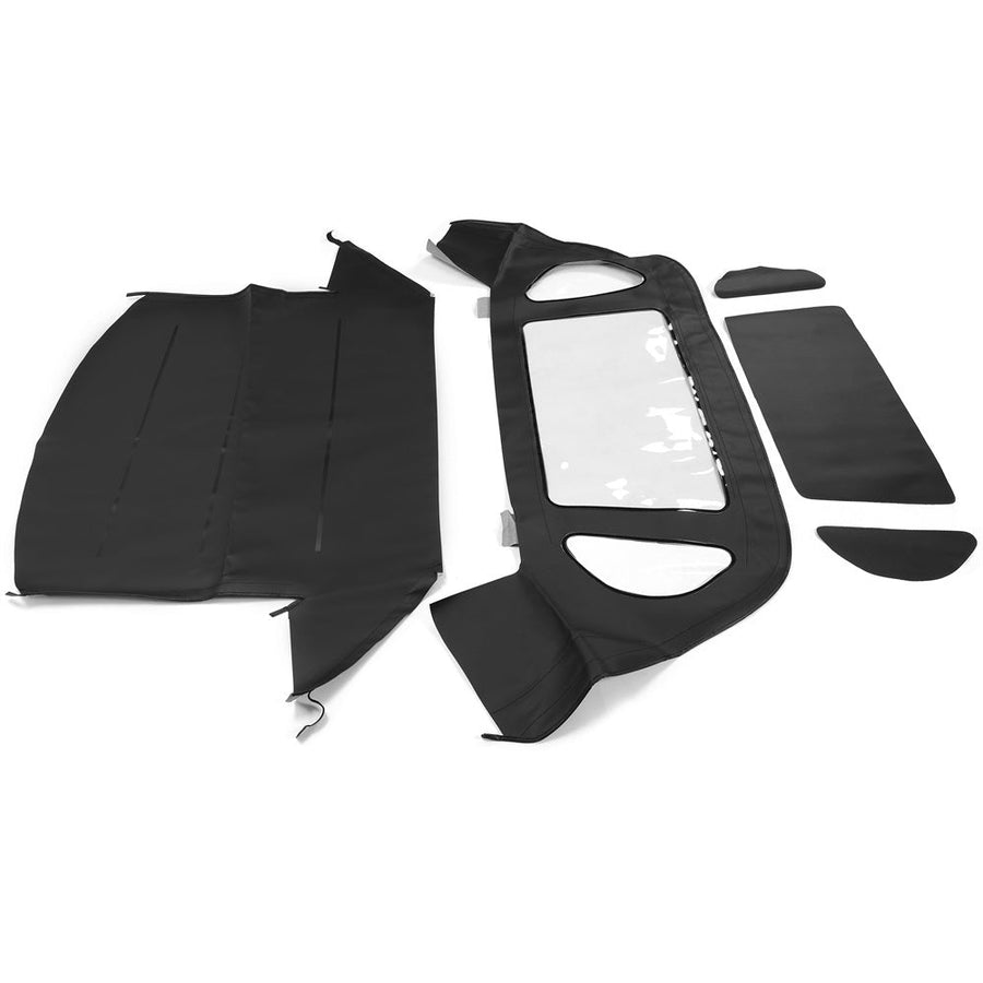 YIKATOO® Convertible Top Soft Roof Compatible with Mercedes-Benz 1990-2002 SL Series (R129) Black Canvas, Clear Plastic Window -junior