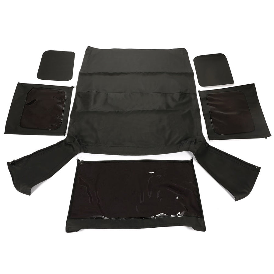 YIKATOO® Convertible Soft Top Roof Compatible with 1988-1995 Jeep Wrangler YJ Upper Door Skins 2DR w/o Clear Window -junior