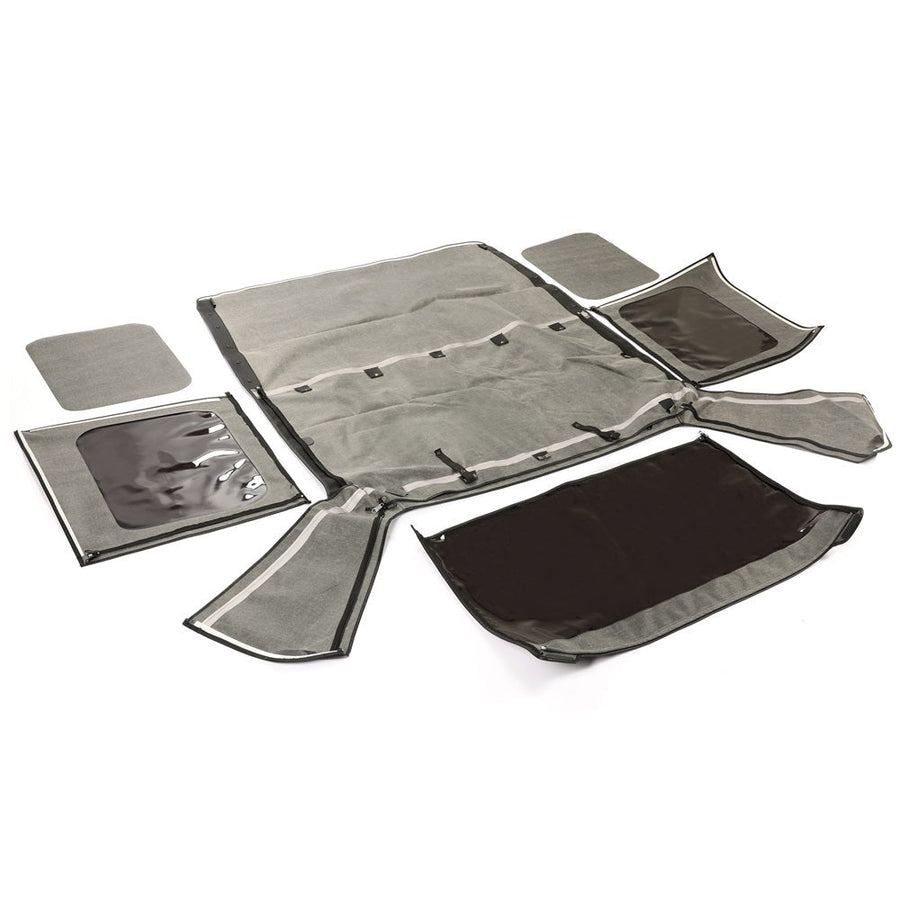 YIKATOO® Convertible Soft Top Roof Compatible with 1988-1995 Jeep Wrangler YJ Upper Door Skins 2DR w/o Clear Window -junior