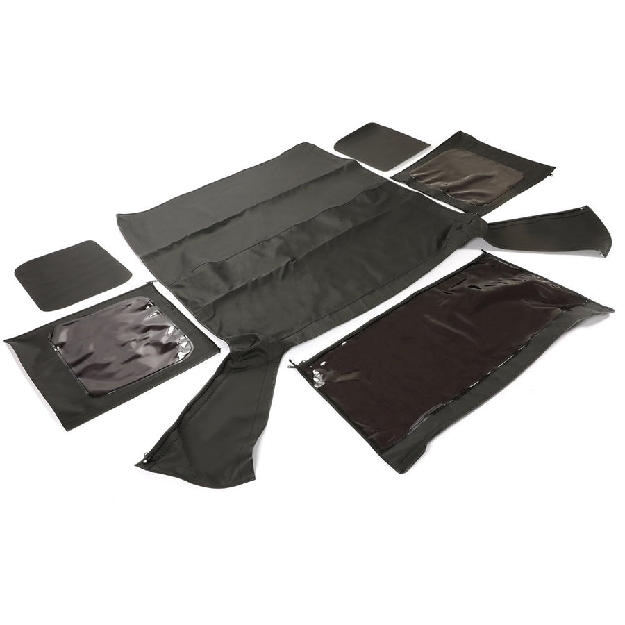 YIKATOO® Convertible Soft Top Roof Compatible with 1988-1995 Jeep Wrangler YJ Upper Door Skins 2DR w/o Clear Window -junior