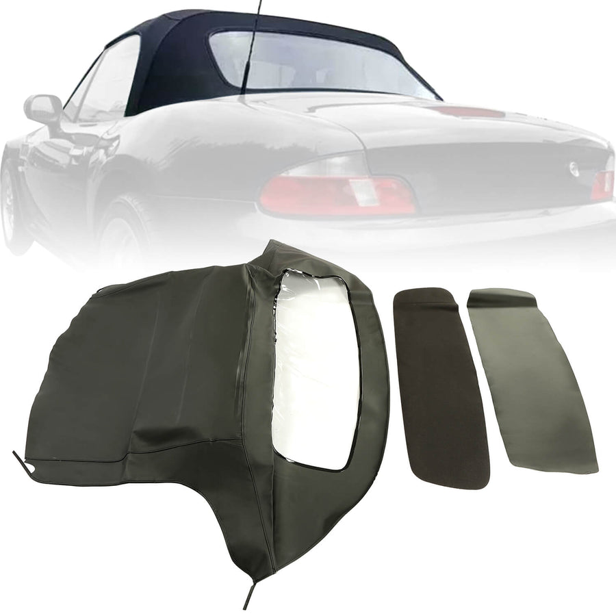 YIKATOO® Convertible Soft Top Roof with Plastic Window Compatible with 1996-2002 BMW Z3 & M Roadster Convertibles（Blackï¼?junior