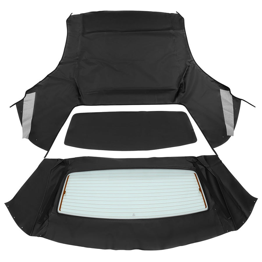 YIKATOO® Convertible Soft Top Black Canvas Roof with Heated Glass Window Compatible with 1994-2004 Ford Mustang -junior