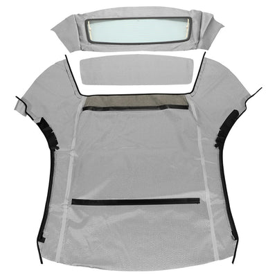 YIKATOO® Convertible Soft Top Black Canvas Roof with Heated Glass Window Compatible with 1994-2004 Ford Mustang -junior