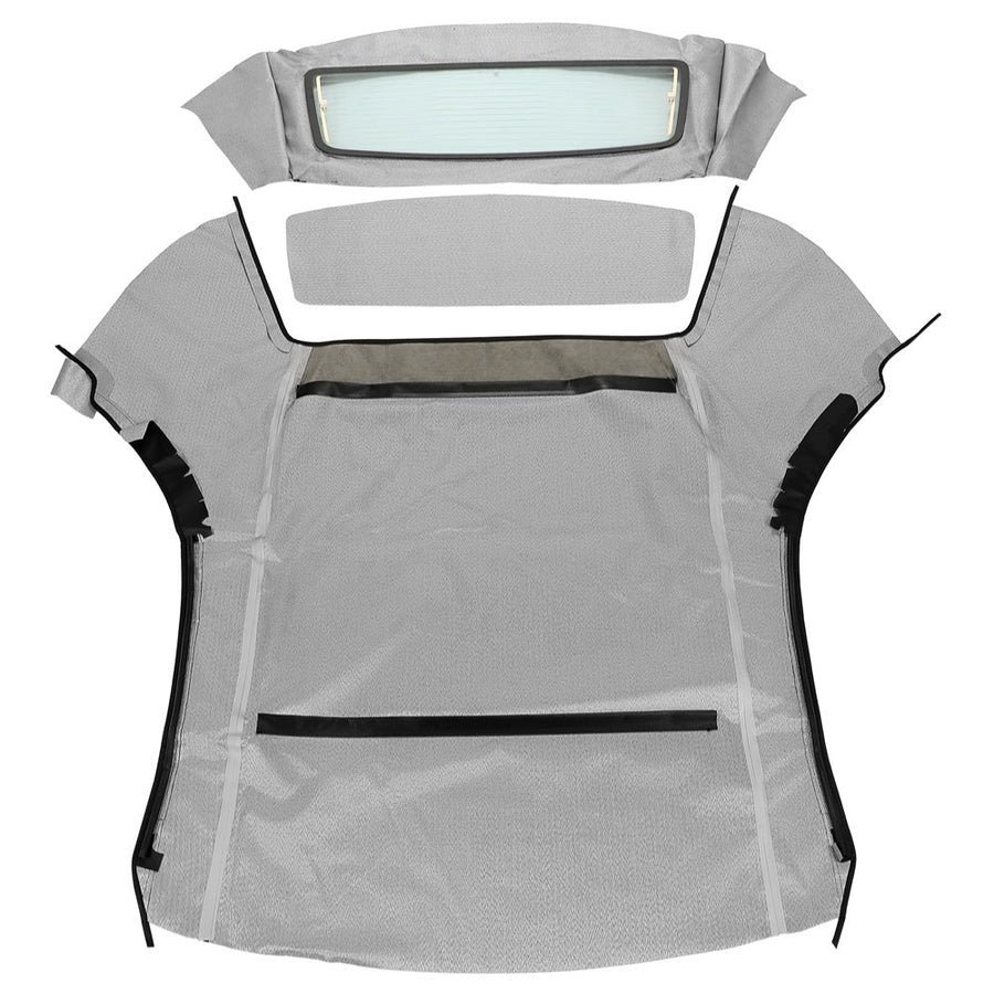 YIKATOO® Convertible Soft Top Black Canvas Roof with Heated Glass Window Compatible with 1994-2004 Ford Mustang -junior