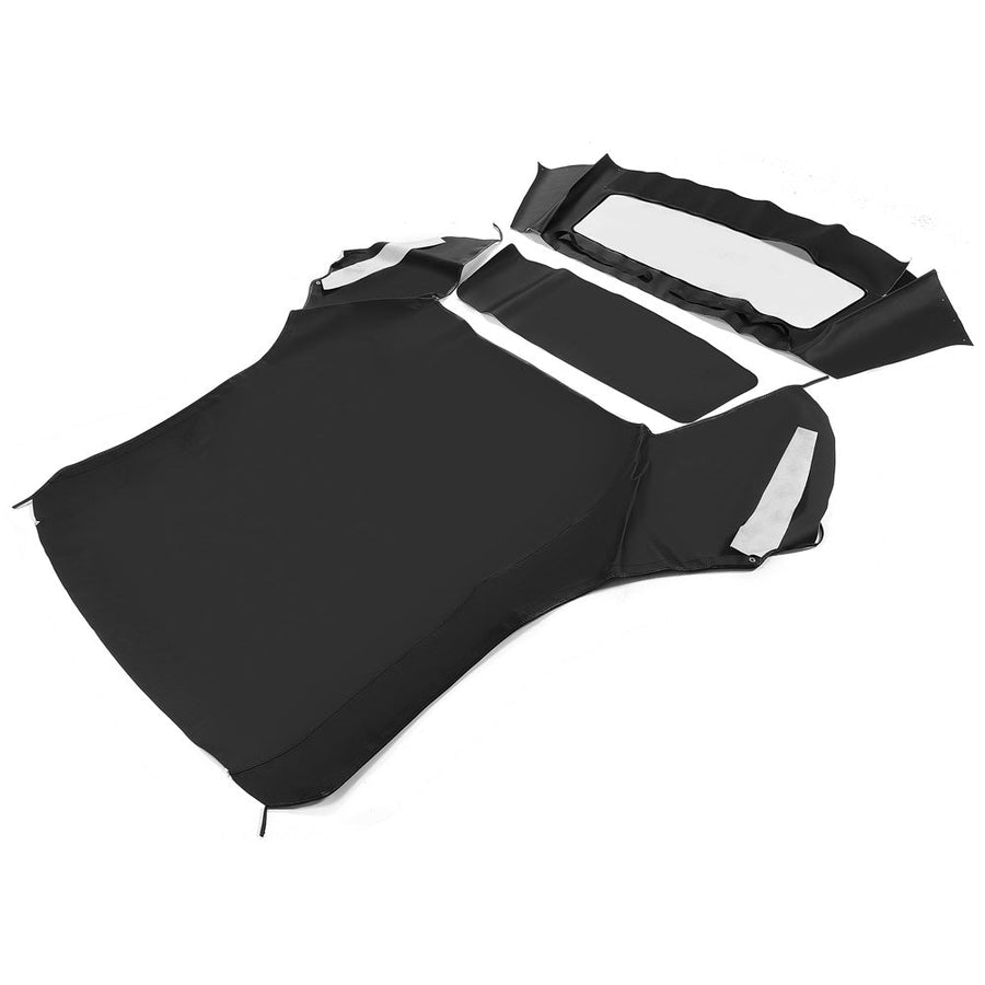 YIKATOO® Black Convertible Soft Top Sailcloth Roof with Plastic Window Compatible with 1994-2004 Ford Mustang -junior