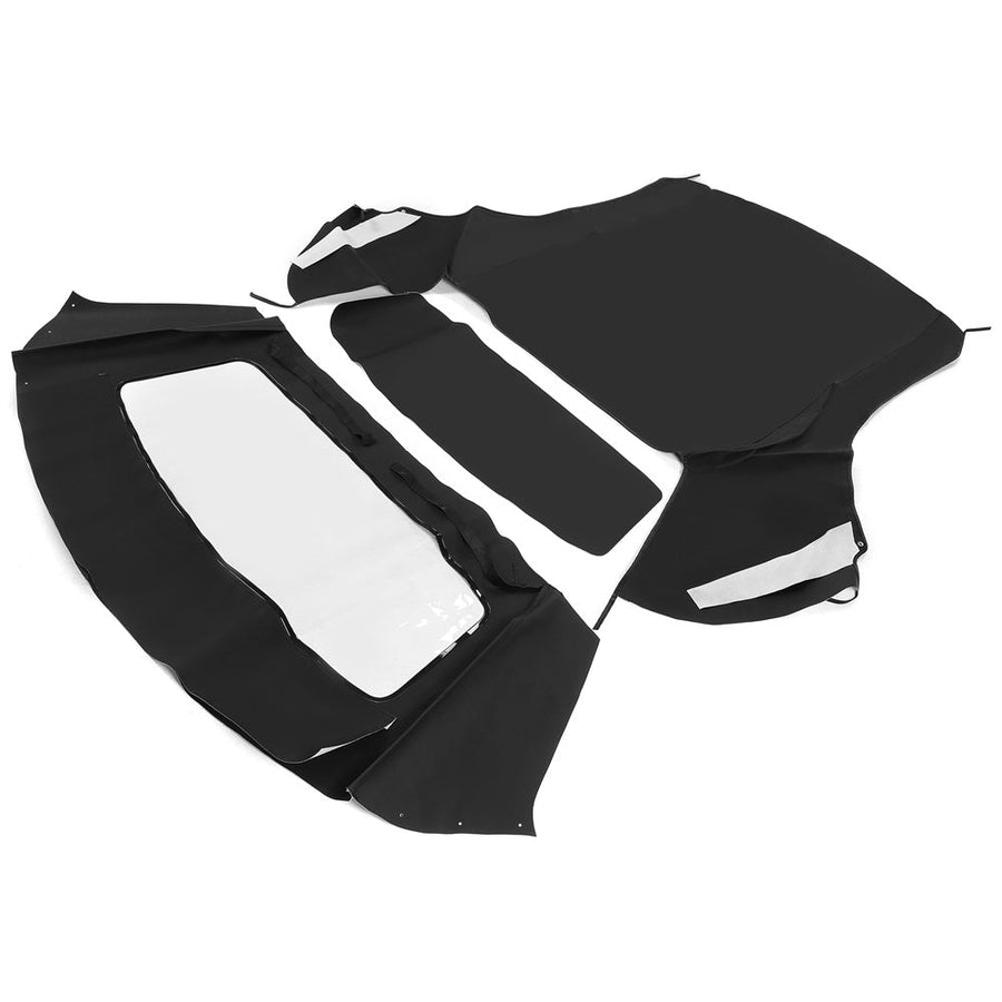 YIKATOO® Black Convertible Soft Top Sailcloth Roof with Plastic Window Compatible with 1994-2004 Ford Mustang -junior