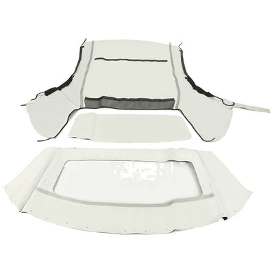 YIKATOO® Black Convertible Soft Top Sailcloth Roof with Plastic Window Compatible with 1994-2004 Ford Mustang -junior