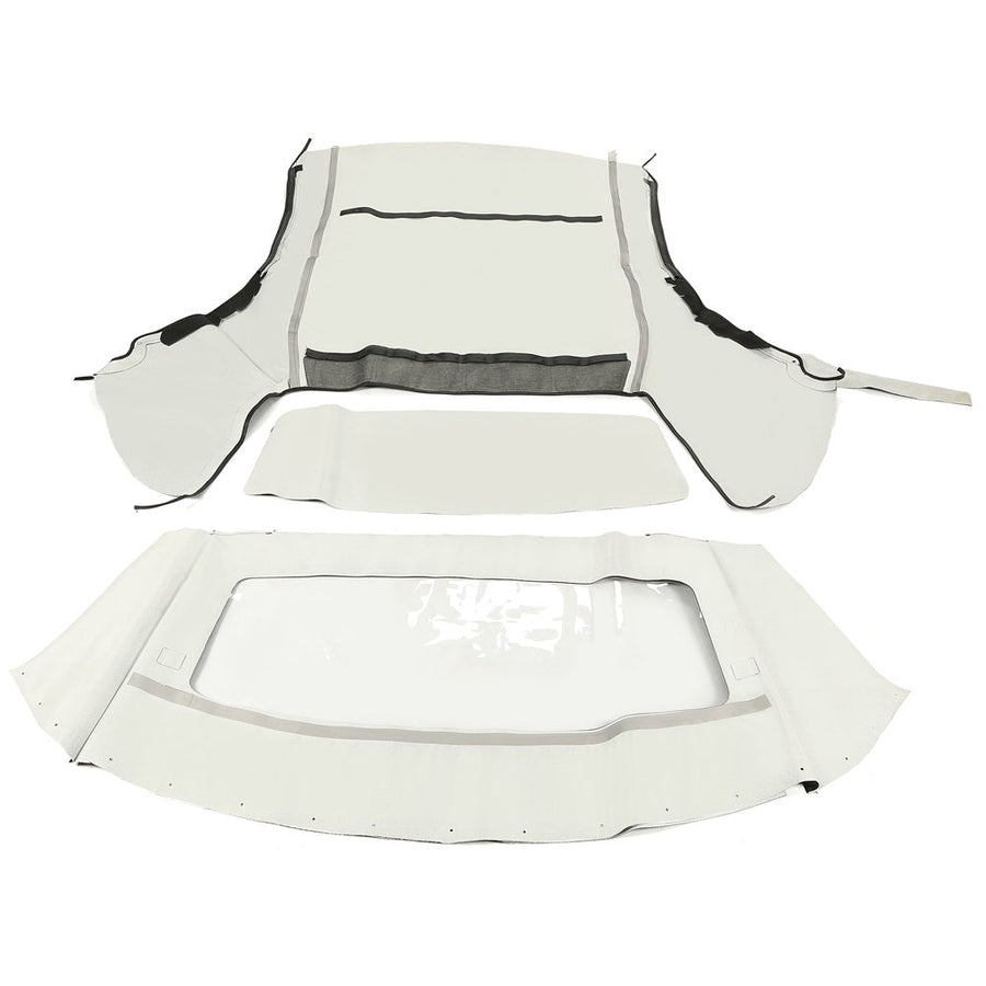 YIKATOO® Black Convertible Soft Top Sailcloth Roof with Plastic Window Compatible with 1994-2004 Ford Mustang -junior