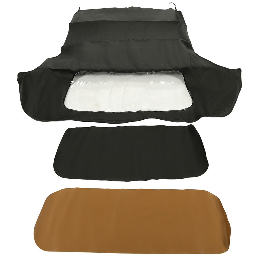 YIKATOO® Convertible Soft Top With Plastic Window Canvas Replacement Compatible with BMW 1986-1993 3-Series E30 318i 325i M3 Convertible Base Sedan 4-Door Convertible & Coupe 2-Door -junior