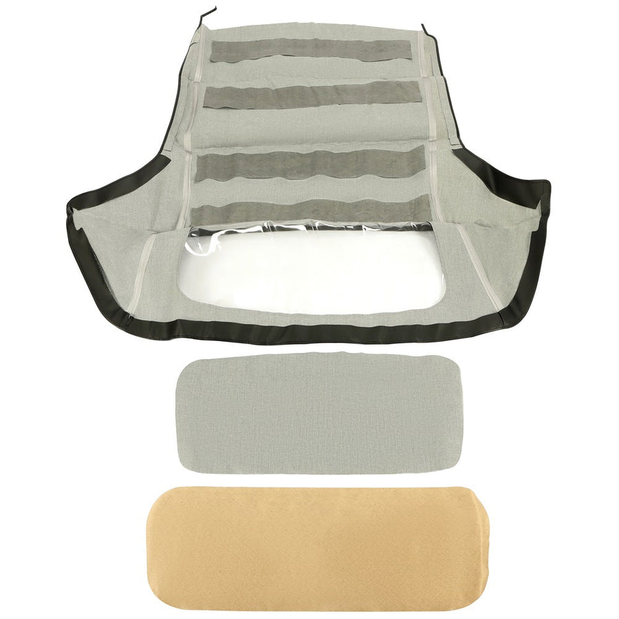 YIKATOO® Convertible Soft Top With Plastic Window Canvas Replacement Compatible with BMW 1986-1993 3-Series E30 318i 325i M3 Convertible Base Sedan 4-Door Convertible & Coupe 2-Door -junior