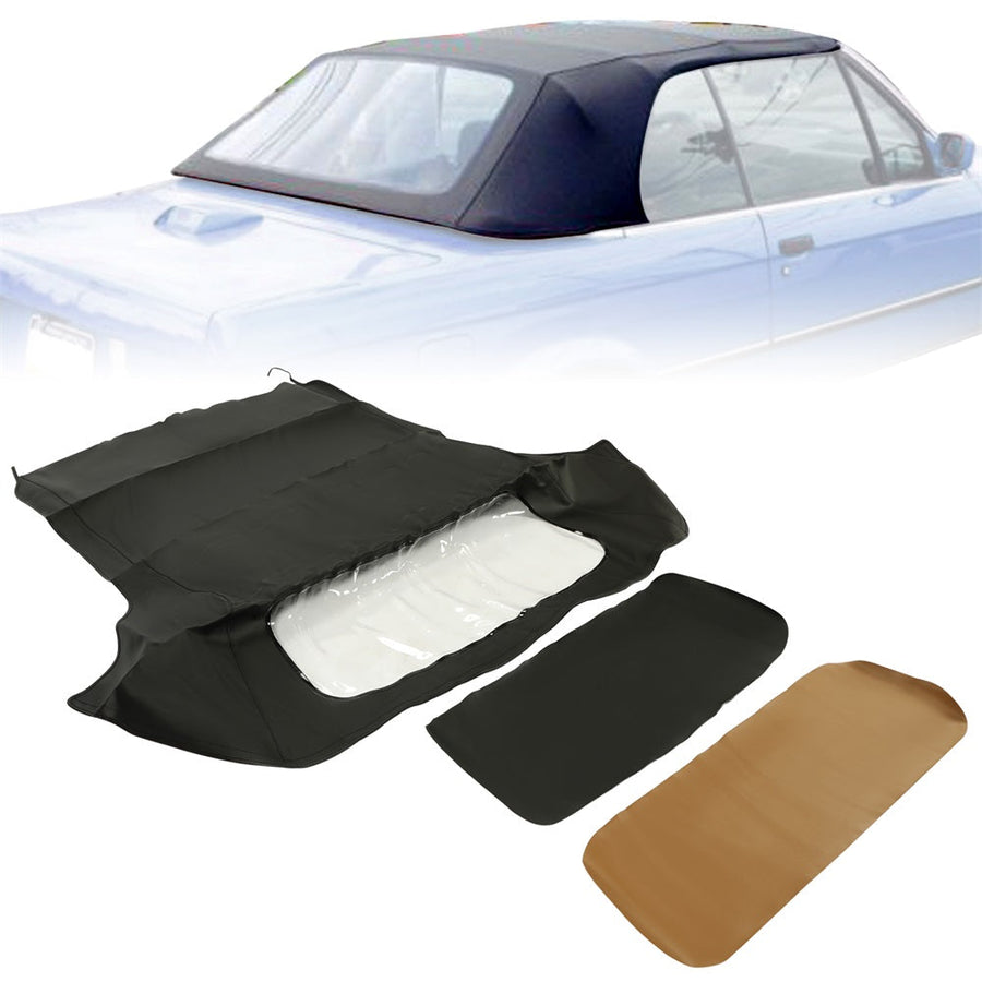 YIKATOO® Convertible Soft Top With Plastic Window Canvas Replacement Compatible with BMW 1986-1993 3-Series E30 318i 325i M3 Convertible Base Sedan 4-Door Convertible & Coupe 2-Door -junior
