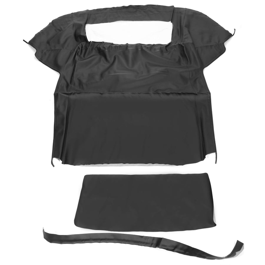 YIKATOO® Black Soft Top with Plastic Window FOR 1983-1993 Ford Mustang Convertible 2-Door -junior