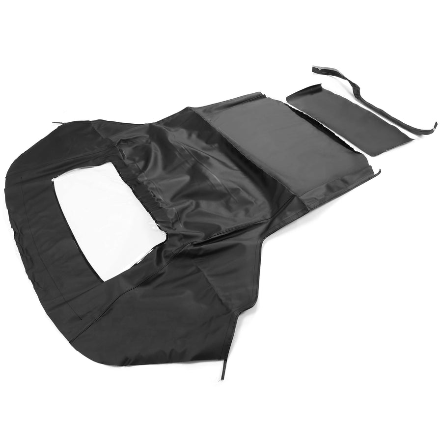 YIKATOO® Black Soft Top with Plastic Window FOR 1983-1993 Ford Mustang Convertible 2-Door -junior
