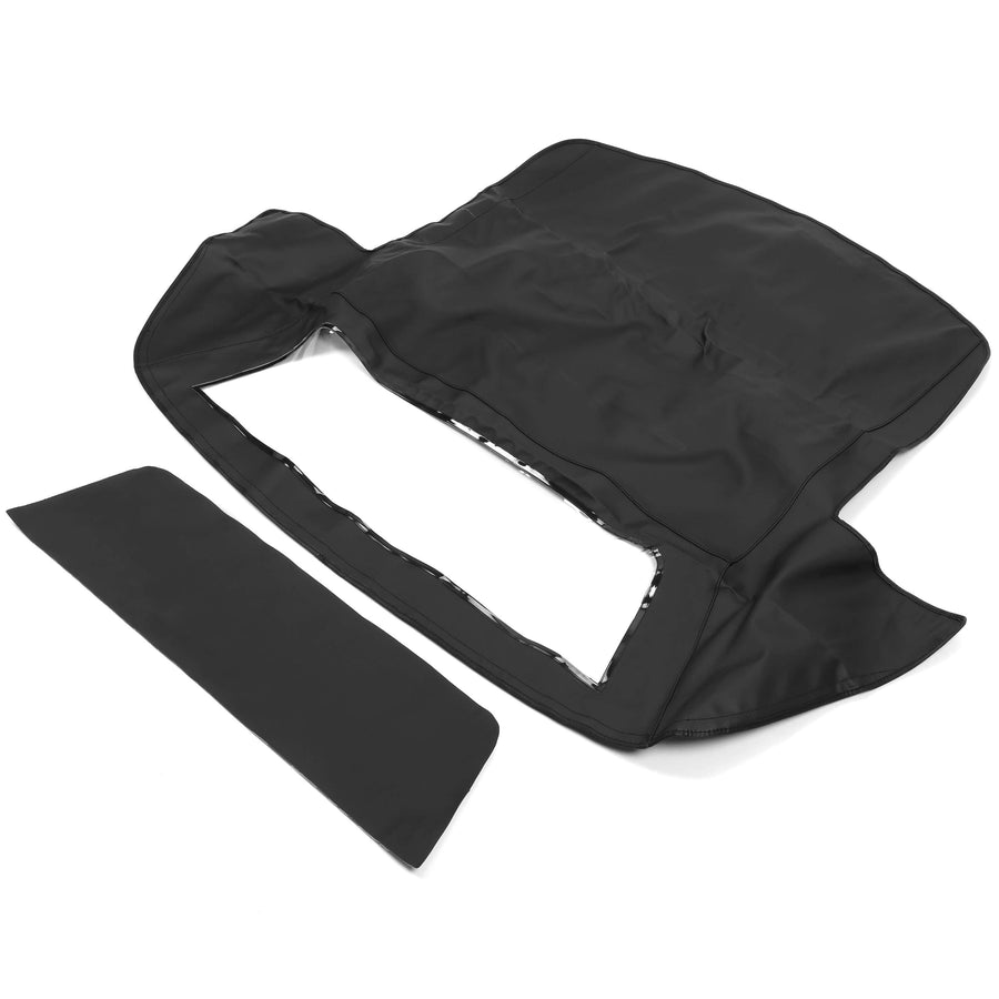 YIKATOO® Black Soft Top With Plastic Window For 1986-1993 Chevrolet Corvette Convertible -junior