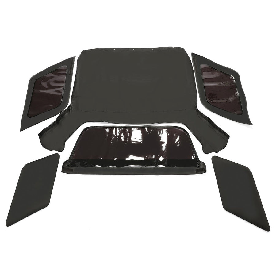 YIKATOO® Convertible Soft Top Canvas Roof with Plastic Window Compatible with 1998-2002 Isuzu Amigo/Rodeo (Black) -junior