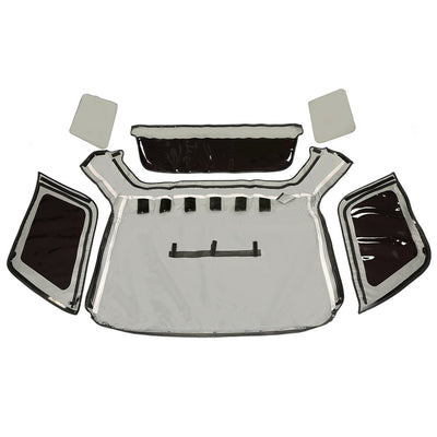 YIKATOO® Convertible Soft Top Canvas Roof with Plastic Window Compatible with 1998-2002 Isuzu Amigo/Rodeo (Black) -junior