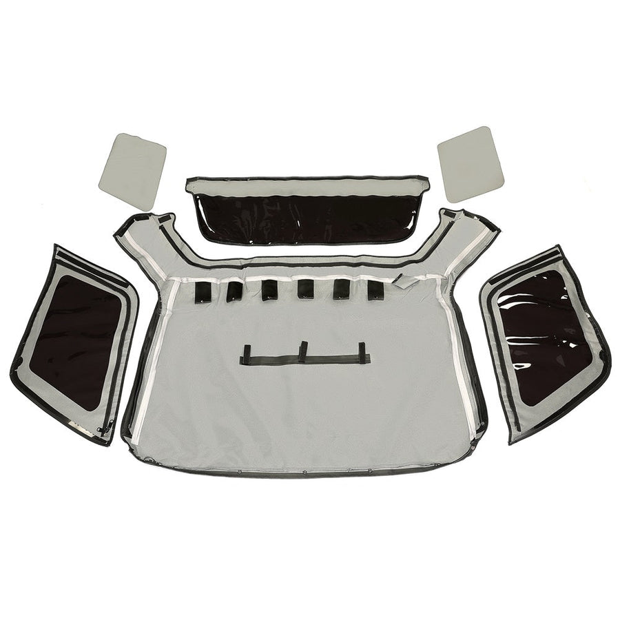 YIKATOO® Convertible Soft Top Canvas Roof with Plastic Window Compatible with 1998-2002 Isuzu Amigo/Rodeo (Black) -junior