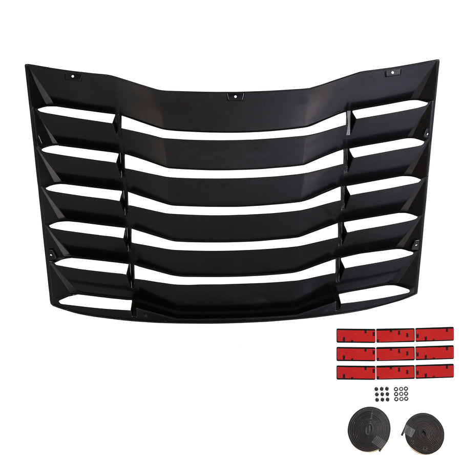 YIKATOO® Rear Window Windshield Louvers Cover Sun Shade ABS For 2016-2020 Chevy Camaro -junior