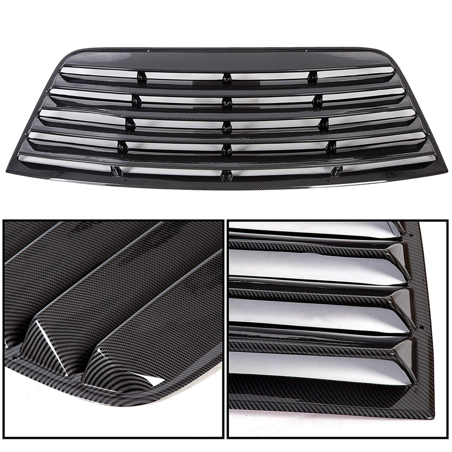 YIKATOO® Window Scoop Louver Sun Shade Cover For 2008-2019 Challenger Carbon Style -junior