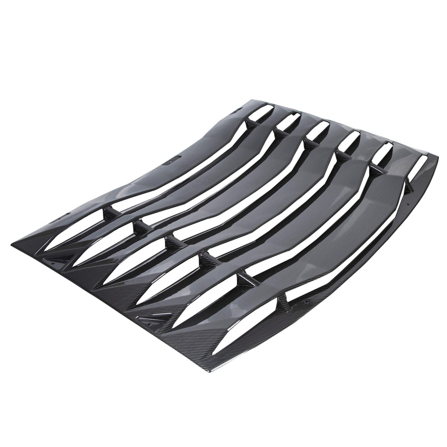 YIKATOO® Rear Window Louver Cover Vent Sun Shade Compatible with 2011-2021 Dodge Charger - Carbon Fiber Painted -junior