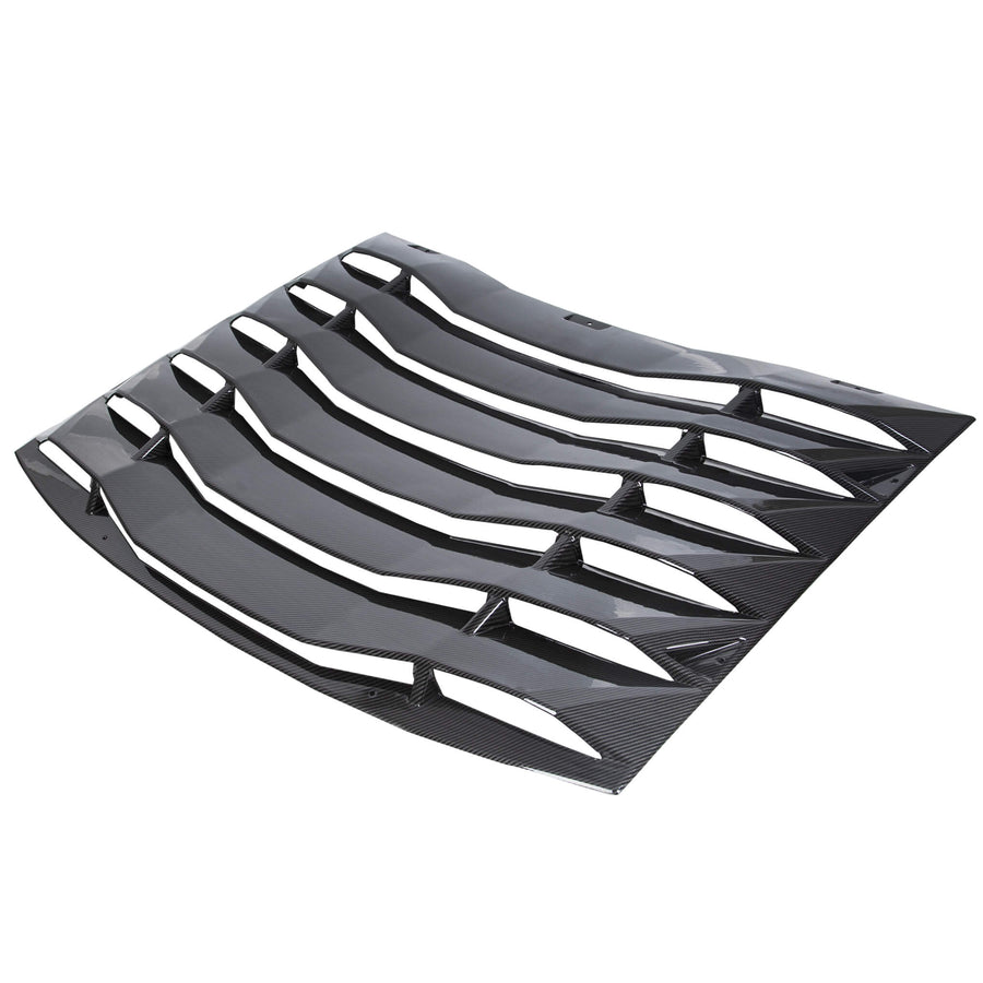 YIKATOO® Rear Window Louver Cover Vent Sun Shade Compatible with 2011-2021 Dodge Charger - Carbon Fiber Painted -junior