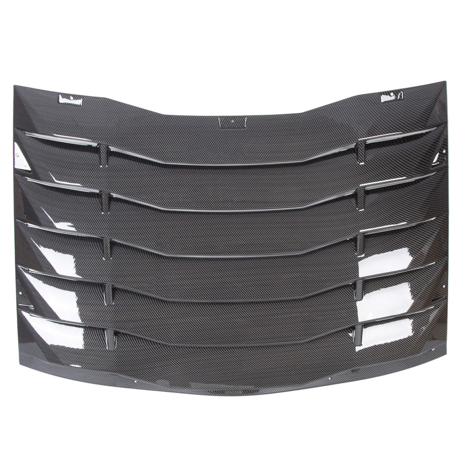 YIKATOO® Rear Window Louver Cover Vent Sun Shade Compatible with 2011-2021 Dodge Charger - Carbon Fiber Painted -junior