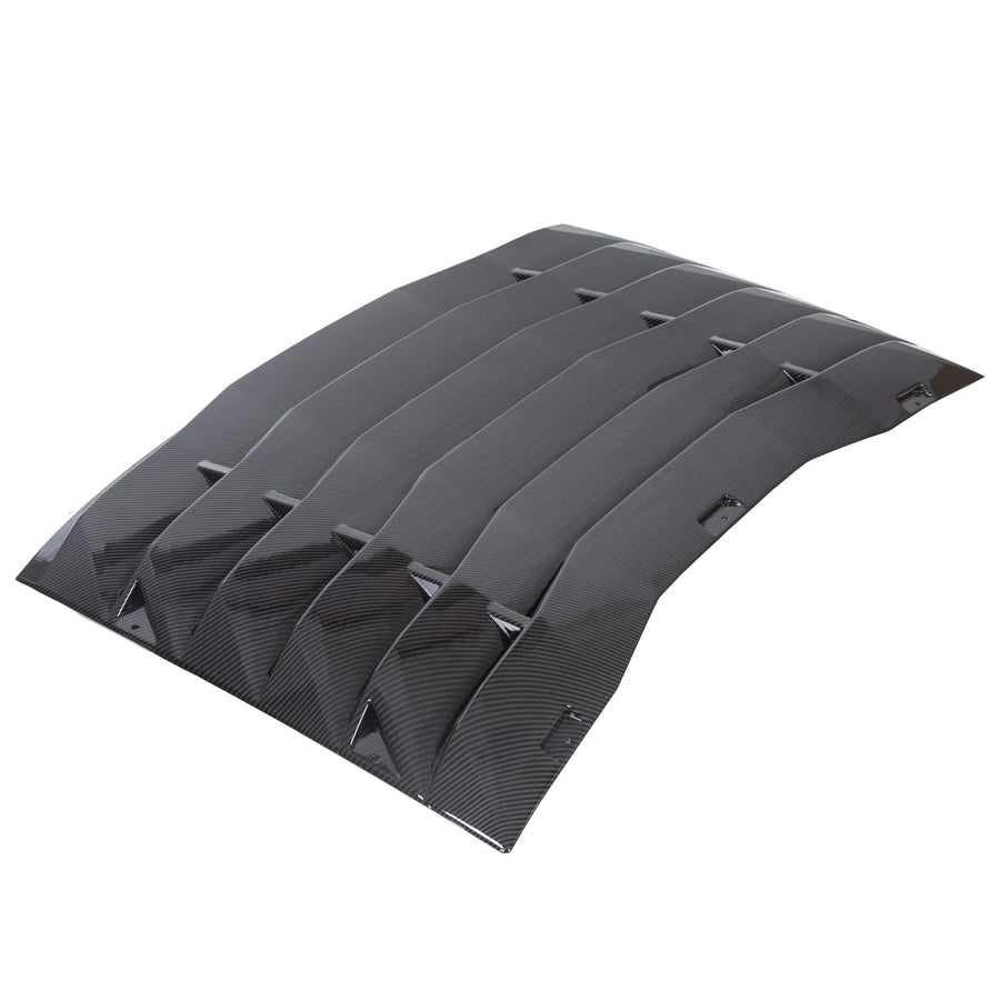 YIKATOO® Rear Window Louver Cover Vent Sun Shade Compatible with 2011-2021 Dodge Charger - Carbon Fiber Painted -junior